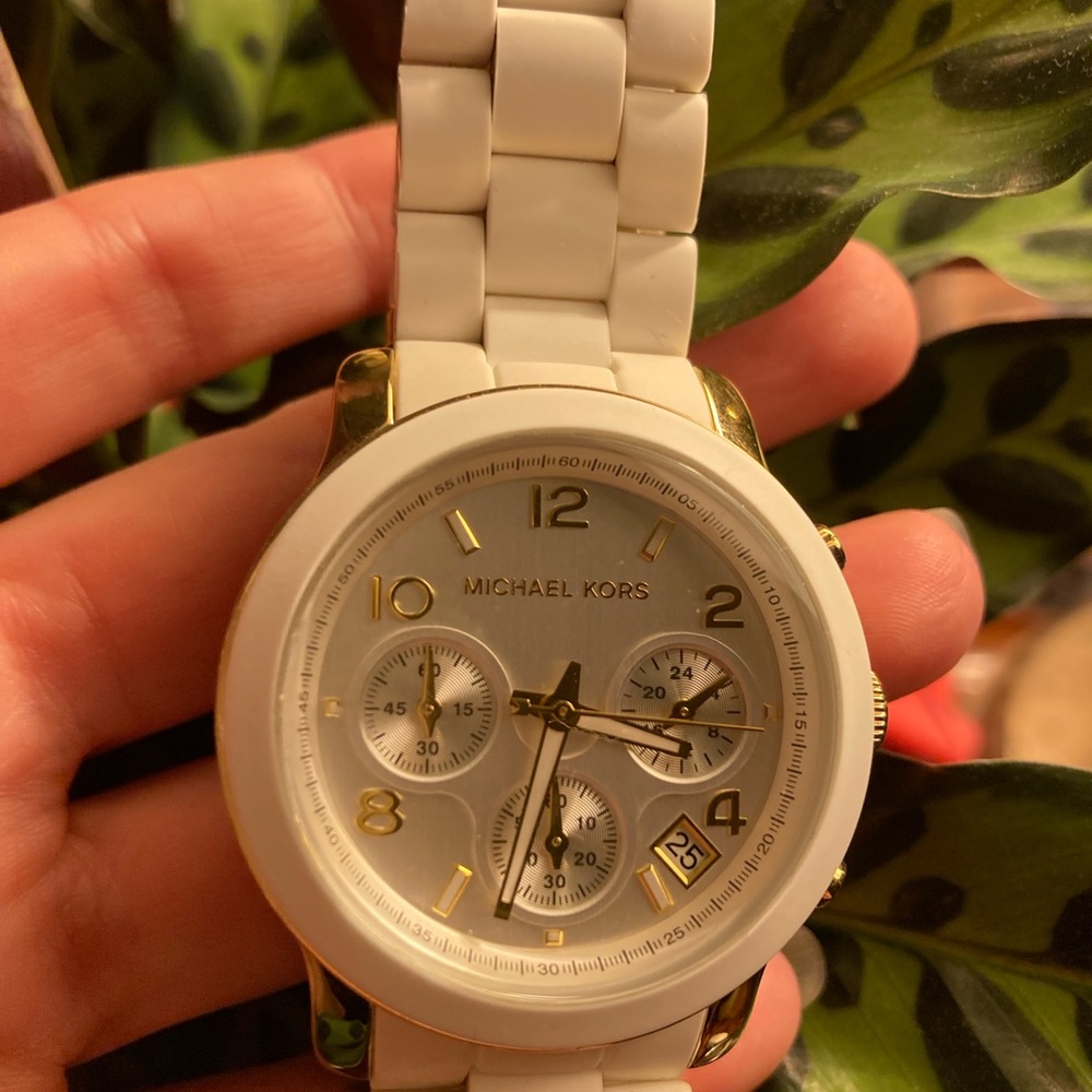 The Michael Kors White Runway Watch